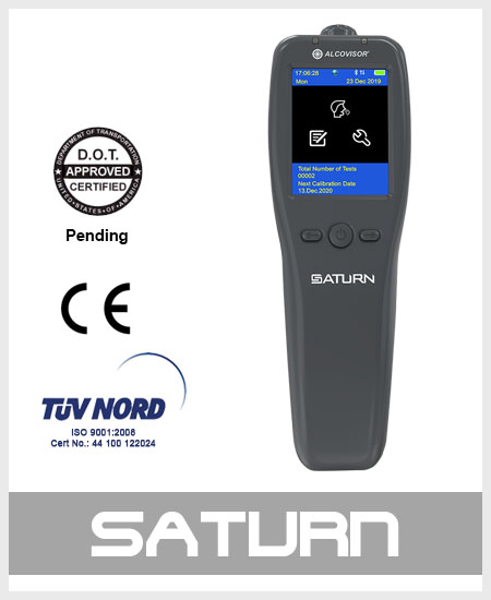 Alcohol tester breathalyzer saturn